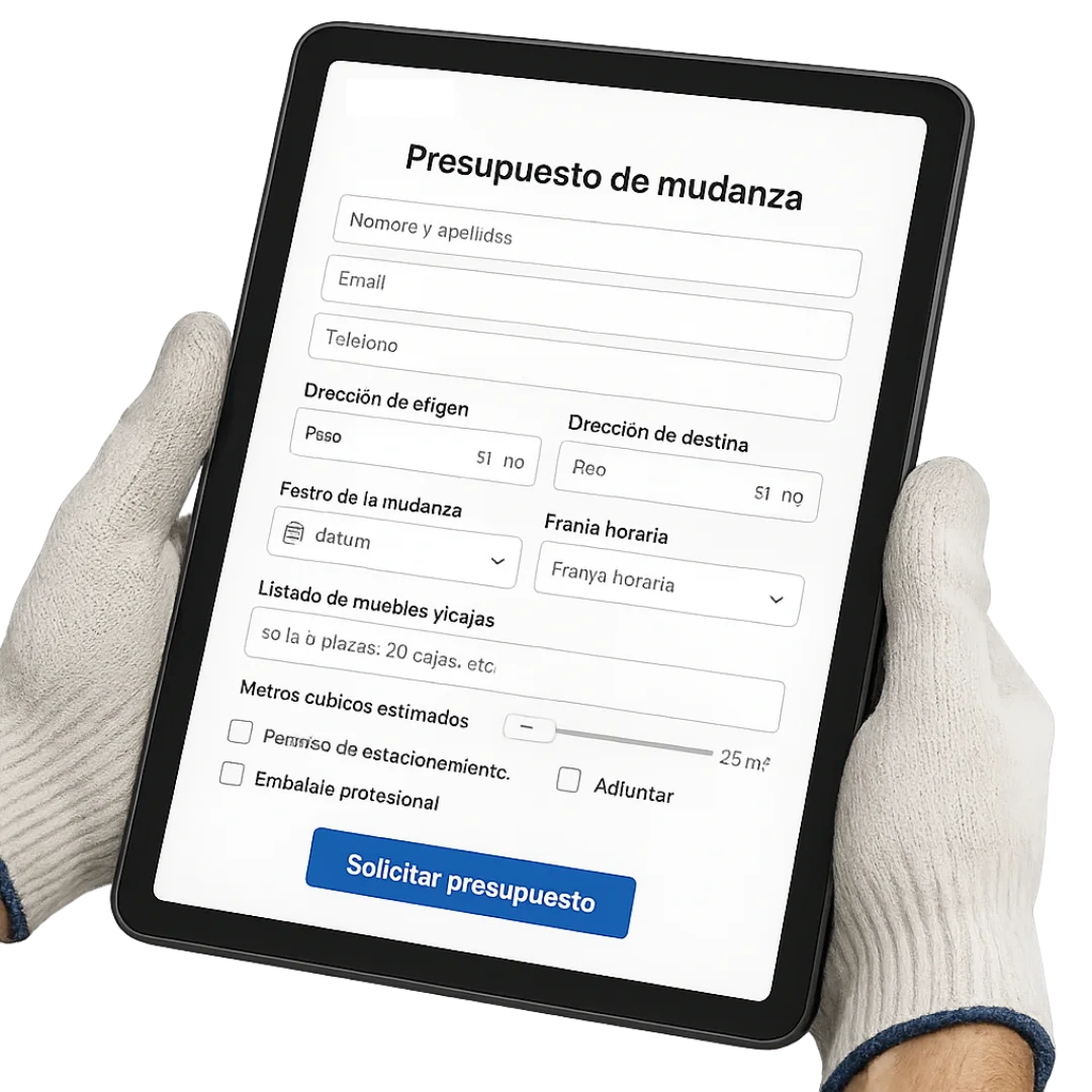 presupuesto de mudanza Barcelona Madrid online
