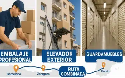 Mudanza Barcelona Zaragoza Madrid: precios, rutas y cómo ahorrar con grupaje